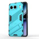 For OnePlus Nord 4 5G Global Punk Armor 2 in 1 PC + TPU Phone Case with Holder(Blue) - 1