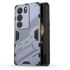 For vivo S17 / S17 Pro Punk Armor 2 in 1 PC + TPU Phone Case with Holder(Grey) - 1