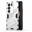 For vivo S17 / S17 Pro Punk Armor 2 in 1 PC + TPU Phone Case with Holder(White) - 1