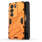 For vivo S17 / S17 Pro Punk Armor 2 in 1 PC + TPU Phone Case with Holder(Orange) - 1