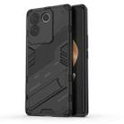 For vivo S17e Punk Armor 2 in 1 PC + TPU Phone Case with Holder(Black) - 1