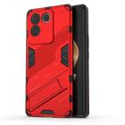 For vivo S17e Punk Armor 2 in 1 PC + TPU Phone Case with Holder(Red) - 1