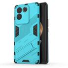 For vivo S17e Punk Armor 2 in 1 PC + TPU Phone Case with Holder(Blue) - 1