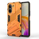 For vivo Y78 Global Punk Armor 2 in 1 PC + TPU Phone Case with Holder(Orange) - 1