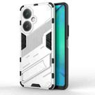 For vivo Y27 4G Global Punk Armor 2 in 1 PC + TPU Phone Case with Holder(White) - 1