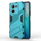 For vivo iQOO Z8 Punk Armor 2 in 1 PC + TPU Phone Case with Holder(Blue) - 1