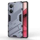 For vivo V29e Punk Armor 2 in 1 PC + TPU Phone Case with Holder(Grey) - 1