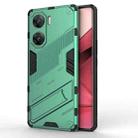 For vivo V29e Punk Armor 2 in 1 PC + TPU Phone Case with Holder(Green) - 1