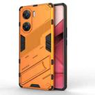 For vivo V29e Punk Armor 2 in 1 PC + TPU Phone Case with Holder(Orange) - 1