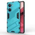 For vivo V29e Punk Armor 2 in 1 PC + TPU Phone Case with Holder(Blue) - 1