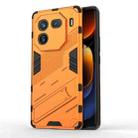 For vivo iQOO 12 Pro 5G Punk Armor 2 in 1 PC + TPU Phone Case with Holder(Orange) - 1