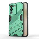 For vivo Y200 5G Global Punk Armor 2 in 1 PC + TPU Phone Case with Holder(Green) - 1