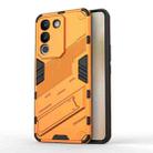 For vivo Y200 5G Global Punk Armor 2 in 1 PC + TPU Phone Case with Holder(Orange) - 1