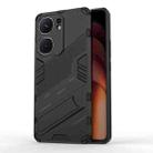 For vivo iQOO Neo9 5G Punk Armor 2 in 1 PC + TPU Phone Case with Holder(Black) - 1