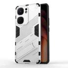 For vivo iQOO Neo9 5G Punk Armor 2 in 1 PC + TPU Phone Case with Holder(White) - 1