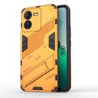 For vivo iQOO Z9 5G Punk Armor 2 in 1 PC + TPU Phone Case with Holder(Orange) - 1