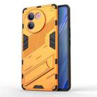 For vivo V30e 5G Global Punk Armor 2 in 1 PC + TPU Phone Case with Holder(Orange) - 1