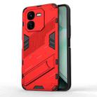 For vivo iQOO Z9X 5G Punk Armor 2 in 1 PC + TPU Phone Case with Holder(Red) - 1