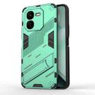 For vivo iQOO Z9X 5G Punk Armor 2 in 1 PC + TPU Phone Case with Holder(Green) - 1