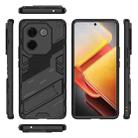 For vivo iQOO Z9s Pro 5G India Punk Armor 2 in 1 PC + TPU Phone Case with Holder(Black) - 3