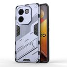 For vivo iQOO Z9s Pro 5G India Punk Armor 2 in 1 PC + TPU Phone Case with Holder(Grey) - 1