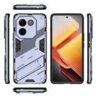 For vivo iQOO Z9s Pro 5G India Punk Armor 2 in 1 PC + TPU Phone Case with Holder(Grey) - 3