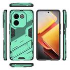 For vivo iQOO Z9s Pro 5G India Punk Armor 2 in 1 PC + TPU Phone Case with Holder(Green) - 3