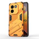 For vivo iQOO Z9s Pro 5G India Punk Armor 2 in 1 PC + TPU Phone Case with Holder(Orange) - 1