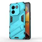 For vivo iQOO Z9s Pro 5G India Punk Armor 2 in 1 PC + TPU Phone Case with Holder(Blue) - 1