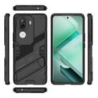 For vivo iQOO Z9s 5G Global Punk Armor 2 in 1 PC + TPU Phone Case with Holder(Red) - 3