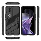 For vivo V50 5G Global Punk Armor 2 in 1 PC + TPU Phone Case with Holder(Black) - 3