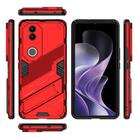 For vivo V50 5G Global Punk Armor 2 in 1 PC + TPU Phone Case with Holder(Red) - 3