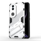 For vivo V50 5G Global Punk Armor 2 in 1 PC + TPU Phone Case with Holder(White) - 1