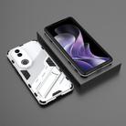 For vivo V50 5G Global Punk Armor 2 in 1 PC + TPU Phone Case with Holder(White) - 2