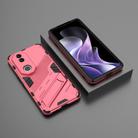 For vivo V50 5G Global Punk Armor 2 in 1 PC + TPU Phone Case with Holder(Light Red) - 2