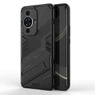 For Huawei nova 11 Pro 4G Punk Armor 2 in 1 PC + TPU Phone Case with Holder(Black) - 1