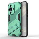 For Huawei nova 11 4G Punk Armor 2 in 1 PC + TPU Phone Case with Holder(Green) - 1