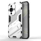 For Huawei nova 11 4G Punk Armor 2 in 1 PC + TPU Phone Case with Holder(White) - 1