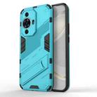 For Huawei nova 11 4G Punk Armor 2 in 1 PC + TPU Phone Case with Holder(Blue) - 1