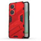 For Huawei nova 11i 4G Punk Armor 2 in 1 PC + TPU Phone Case with Holder(Red) - 1