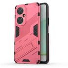 For Huawei nova 11i 4G Punk Armor 2 in 1 PC + TPU Phone Case with Holder(Light Red) - 1