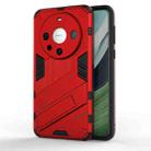 For Huawei Mate 60 Pro Punk Armor 2 in 1 PC + TPU Phone Case with Holder(Red) - 1