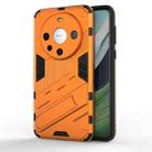 For Huawei Mate 60 Pro Punk Armor 2 in 1 PC + TPU Phone Case with Holder(Orange) - 1