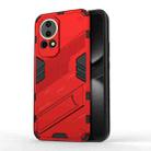 For Huawei nova 12 5G Punk Armor 2 in 1 PC + TPU Phone Case with Holder(Red) - 1