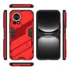 For Huawei nova 12 5G Punk Armor 2 in 1 PC + TPU Phone Case with Holder(Red) - 3