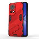 For Huawei nova 12 Pro Punk Armor 2 in 1 PC + TPU Phone Case with Holder(Red) - 1