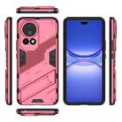 For Huawei nova 12 Pro Punk Armor 2 in 1 PC + TPU Phone Case with Holder(Light Red) - 3