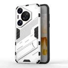 For Huawei Pura 70 Pro / 70 Pro+ Punk Armor 2 in 1 PC + TPU Phone Case with Holder(White) - 1