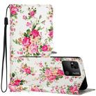 For Xiaomi Redmi 9C Colored Drawing Leather Phone Case(Peonies) - 1