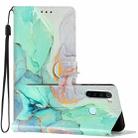 For Xiaomi Redmi Note 8T Colored Drawing Leather Phone Case(Green Marble) - 1